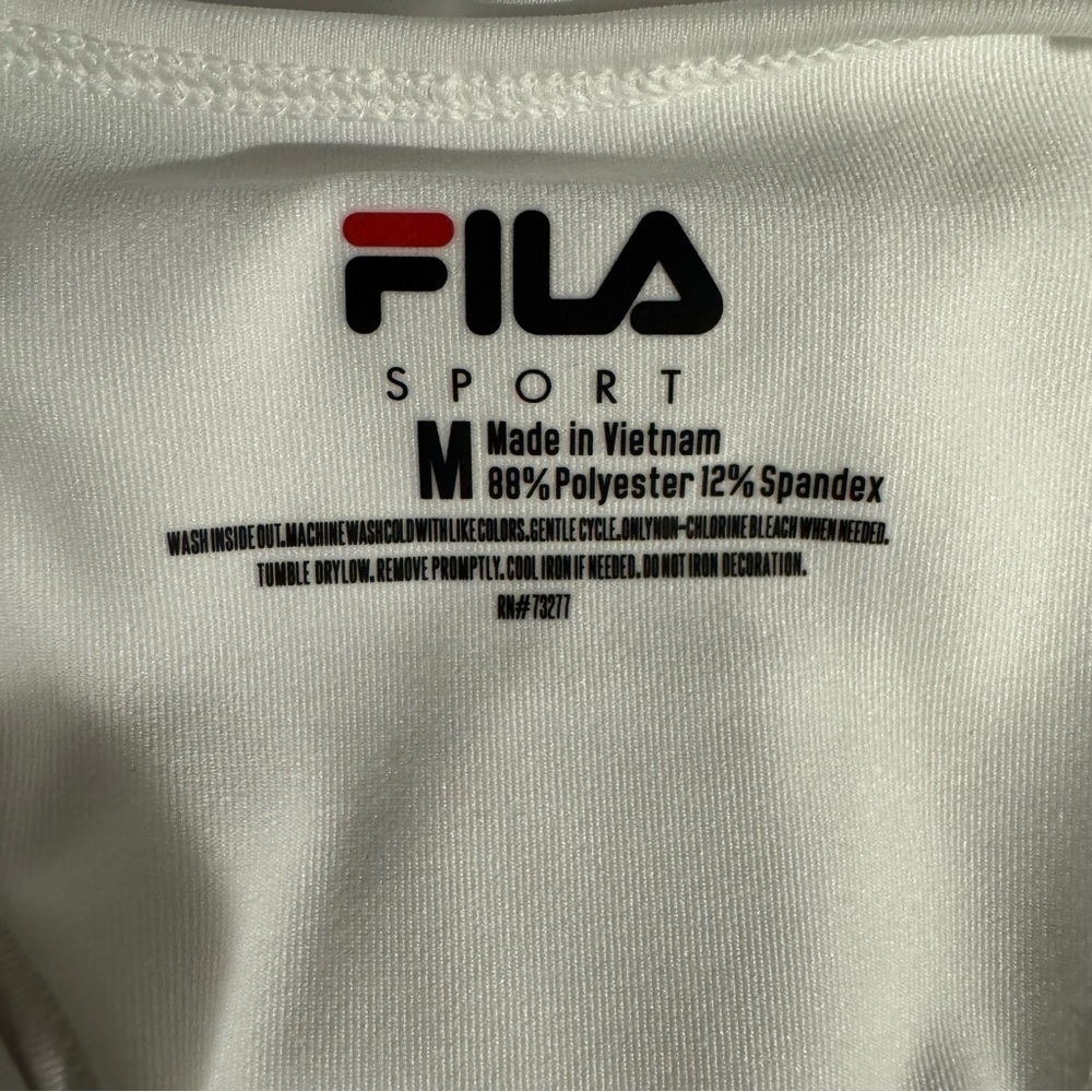 FILA SPORT Fashion Racerback Tank Top White Black Pink Women’s Size Medium - Picture 6 of 7